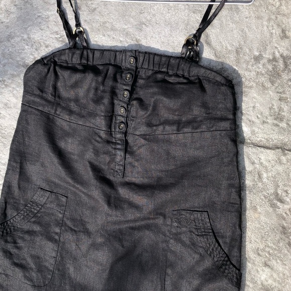 Guess jeans 100% linen dress black Small - Picture 8 of 8